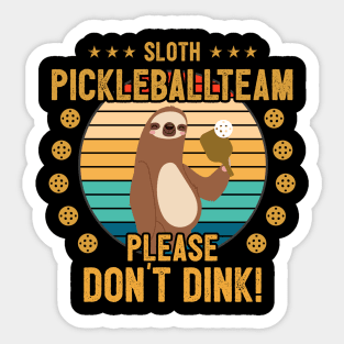 Funny Pickleball Player Gift Sloth Sticker